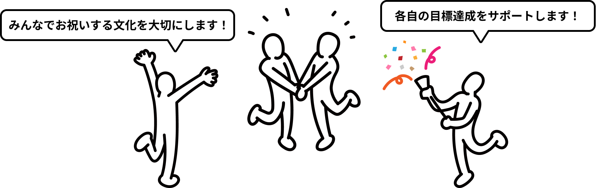 みんなでお祝いする文化を大切にします!各自の目標達成をサポートします!